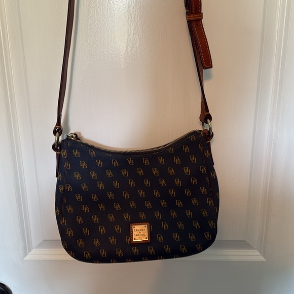 Dooney & Bourke Blue and Gold Logo Bag - Picture 3 of 5